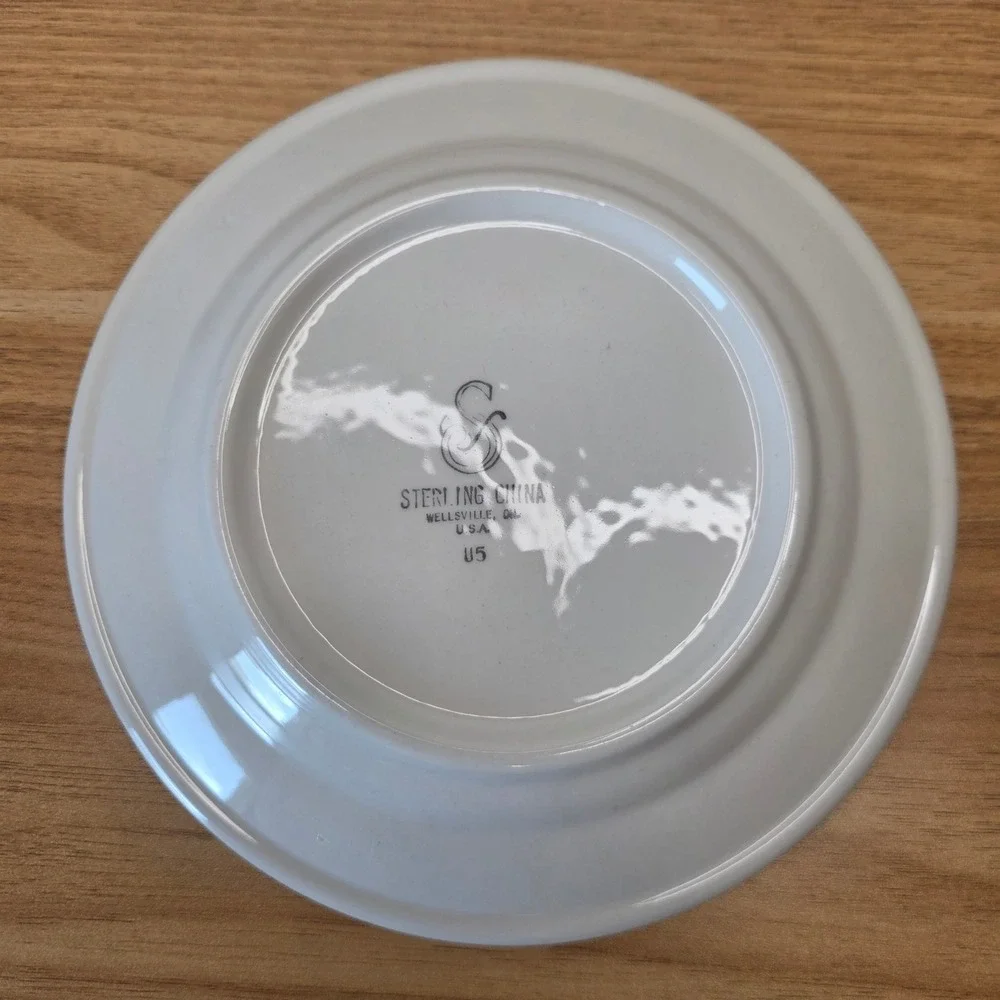 Set of 4 Sterling China Baseball Plates 7.25